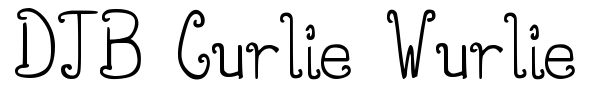 DJB Curlie Wurlie font preview